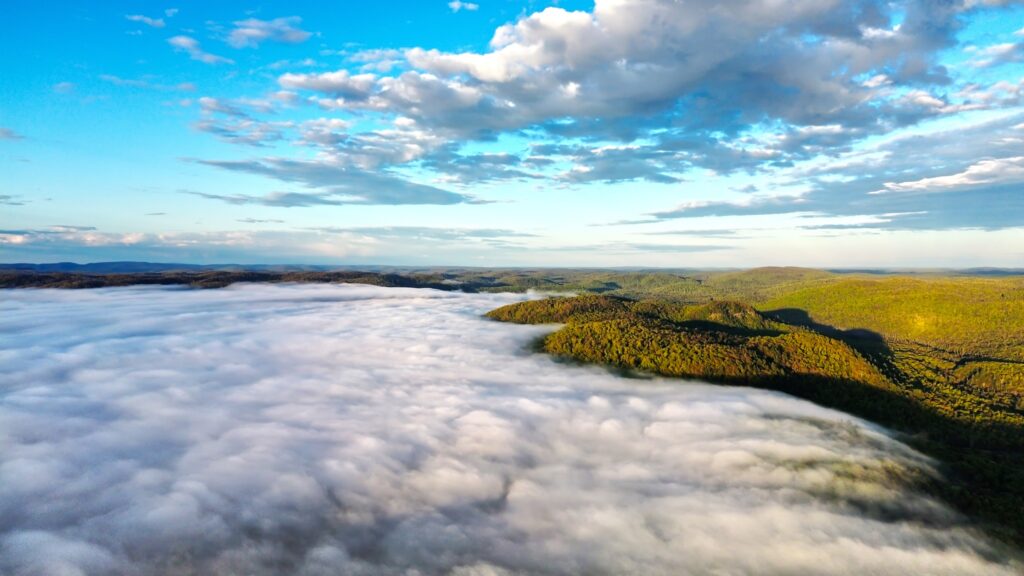 fog over the lake superior coastal highlands
