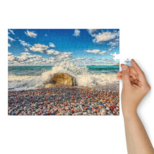 jigsaw puzzle with tin