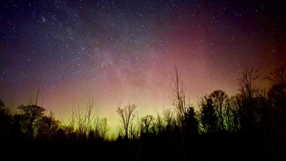 Northern Lights And A Starry Sky