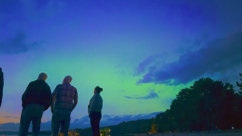 Northern Lights Over Lake Superior At Harmony Beach
