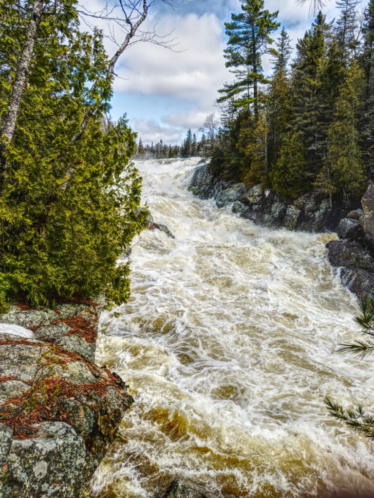 sand river at spring runoff